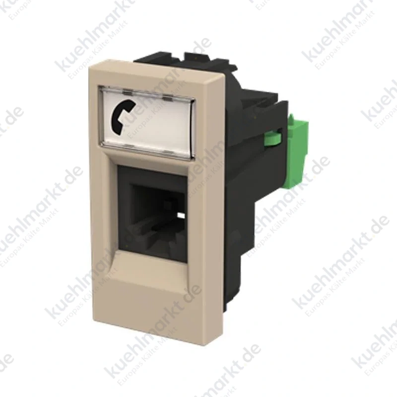 Abb Zenit RJ12 Telefonbuchse N2117.6 CV mit Abdeckung Champagne Z1120CV