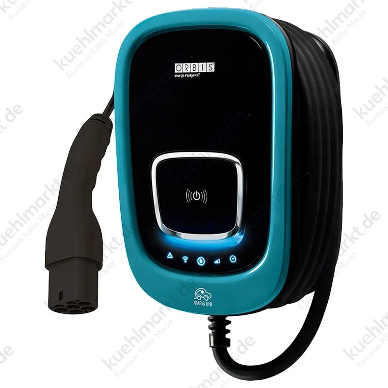 Orbis Viaris Wallbox-Ladestation 22KW Dreiphasig mit Kabel und T2-Steckdose OBU7A000112