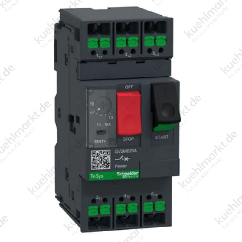 Schneider Automatischer Motorschutzschalter GV2ME SNAP IN 13-18A 3P 2,5 Module GV2ME20A