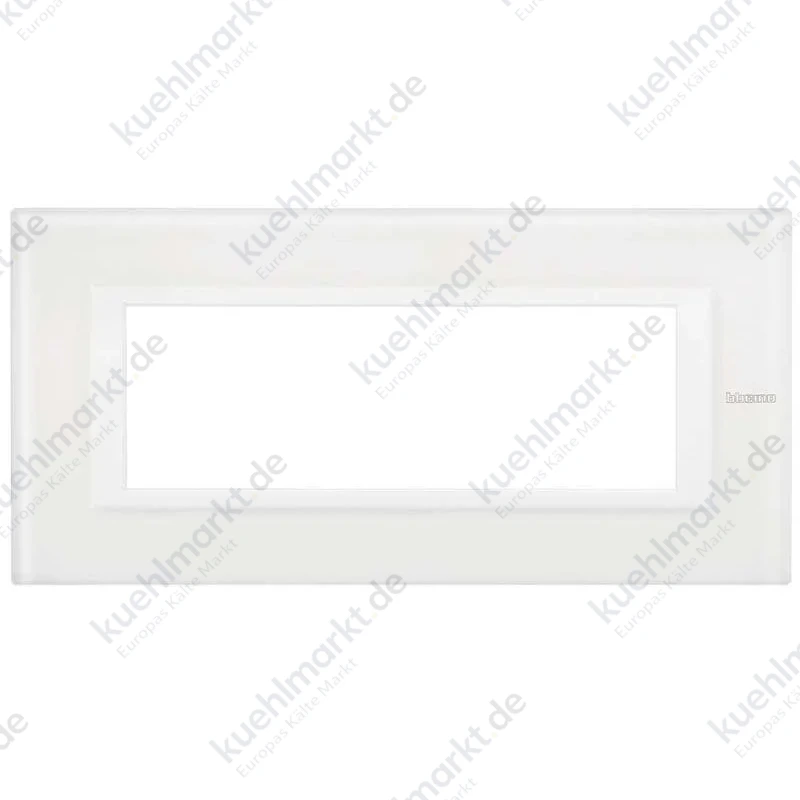 Bticino Axolute Platte 6 Module Glas Weiß HA4806VBB