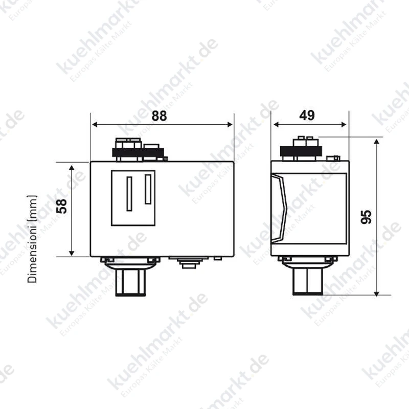 Fantini Cosmi Druckschalter 0,2-8 bar B12CN