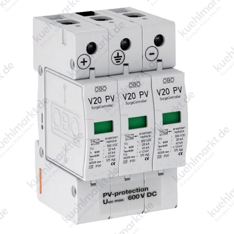 OBO Bettermann V20-C 3PH-600 3-poliger Ableiter Typ 2 600V DC 5094605