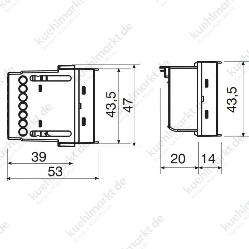 Perry Uhrenthermostat Touchscreen für den Einbau mit Batteriebetrieb CDS26