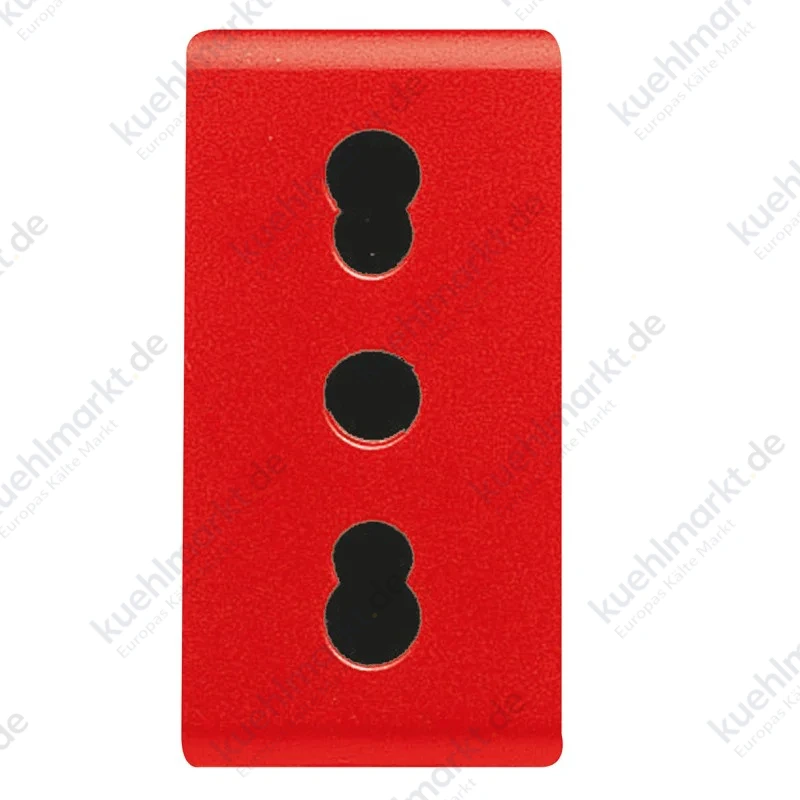 Gewiss-System-Zweiwege-Steckdose 10/16A rot GW20295