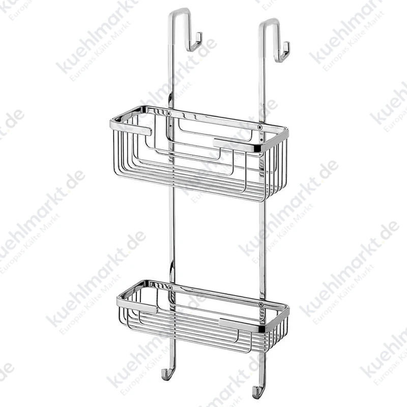 Gedy rechteckige Duschablage 2 Ablagen Chrom poliert 5683-13