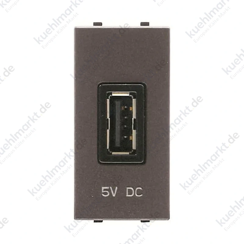 Abb Zenit USB-Steckdose N2185.2 AN Typ A 2A 1 Modul Anthrazit Z1161AN