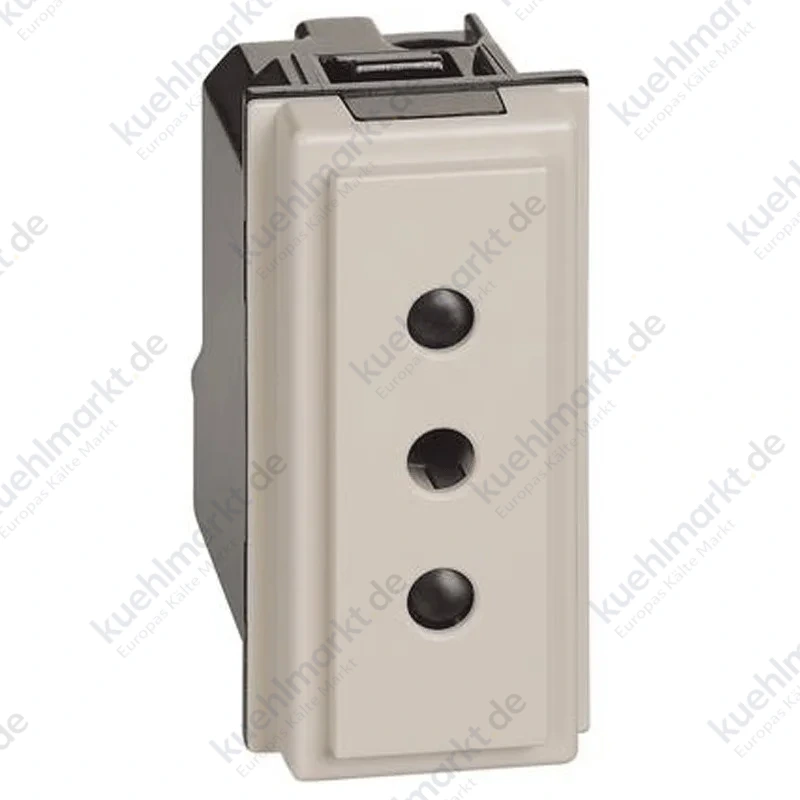Bticino Sockel Living Now 2P+T 10A 250V Farbe: Sand KM4113