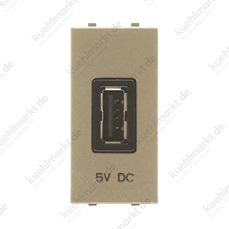 Abb Zenit USB-Steckdose N2185.2 CV Typ A 2A 1 Modul Champagner Z1161CV