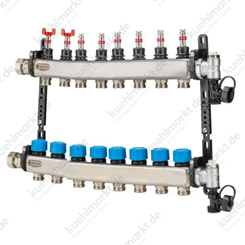 Cappellotto MDSS-Verteiler für Strahlungssysteme 8-Wege 1 Zoll UFH5708