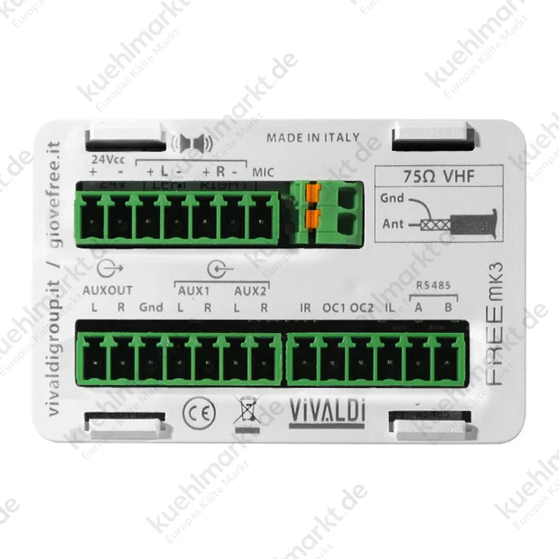 Vivaldi Giove 25W+25W RMS Multimedia-Audiogerät Weiß FREEMK3.W