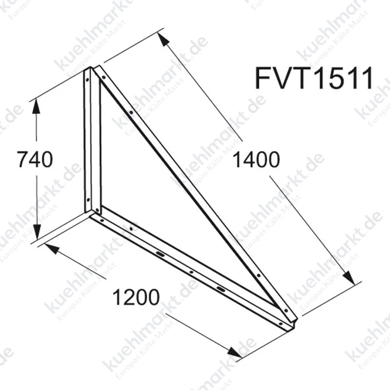 Dreieck zur Befestigung von Photovoltaik-Paneelen Teknomega 30-35-40-45 Grad FVT1511