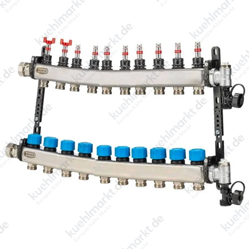 Cappellotto MDSS-Verteiler für Strahlungssysteme 10-fach 1 Zoll UFH5710