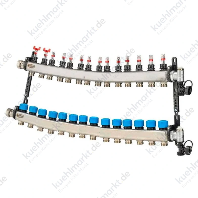 Cappellotto MDSS-Verteiler für Strahlungssysteme 14-fach 1 Zoll UFH5714