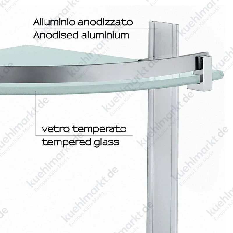 Gedy Cloud Eck-Duschablage Glas 2-Regal CD81