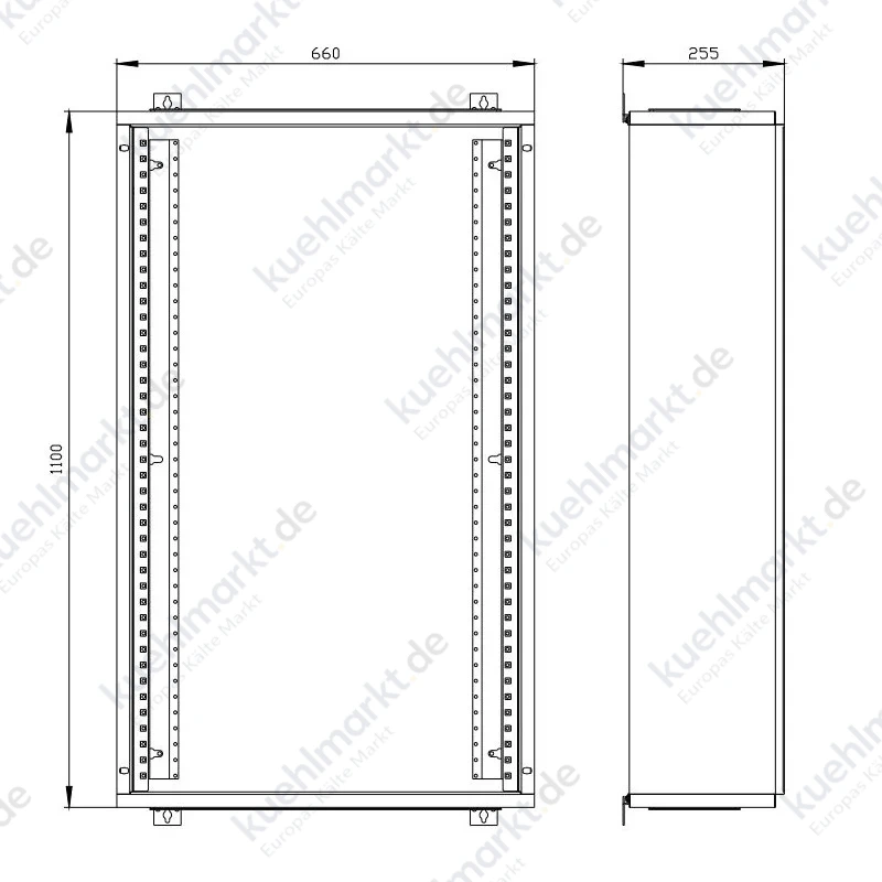 Siemens Einbauschaltschrank ALPHA630 B600 H1000 P250 IP55 8GK21243KK23
