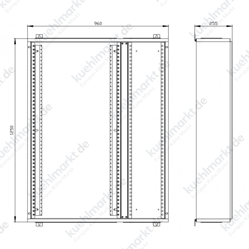Siemens Einbauschaltschrank ALPHA630 B900 H1200 P250 IP55 8GK21244KK33