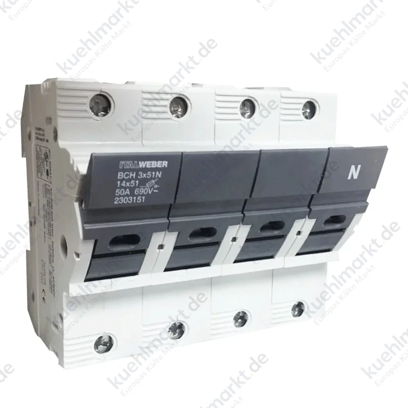Italweber Sektional-Sicherungshalter BCH 14 x 51 mm 3P+N 50A 690V 2303151