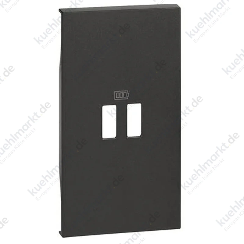 Bticino Cover Living Now für USB-Auflader, 1 Modul, schwarz KG12C