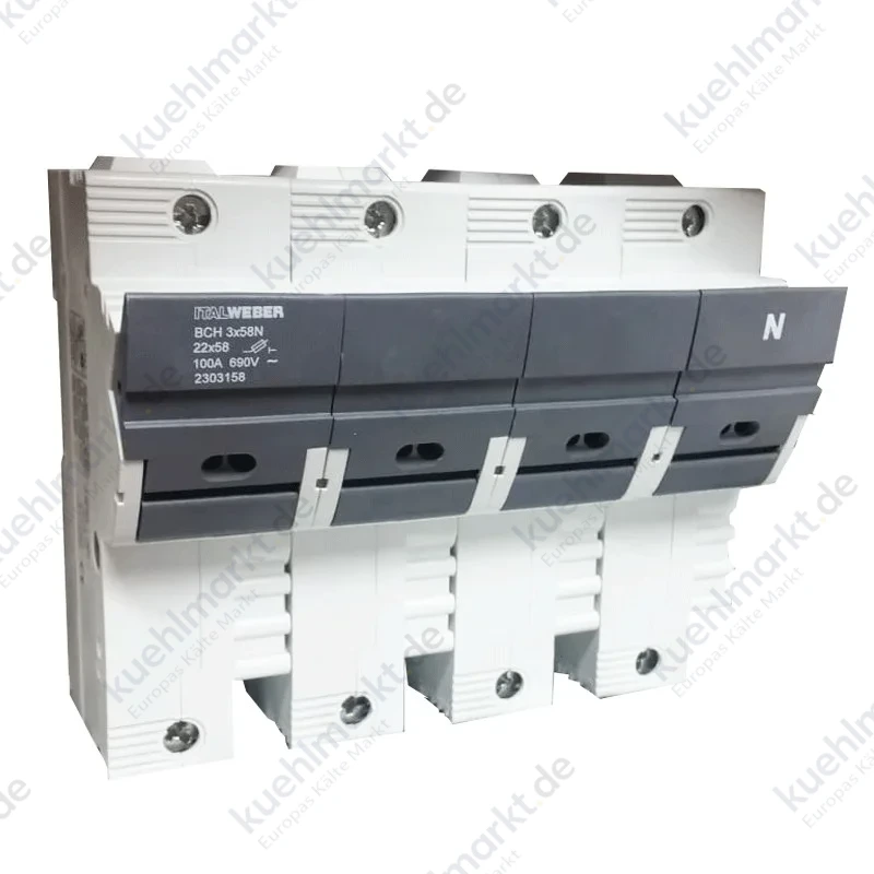 Italweber Sektionssicherungshalter BCH 22 x 58 mm 3-polig+N 100A 690V 2303059