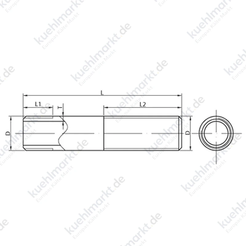Gebo Stahl Rohrdoppelnippel mit Gewinde verzinkt 1/2 x 150 mm 71.150.04V