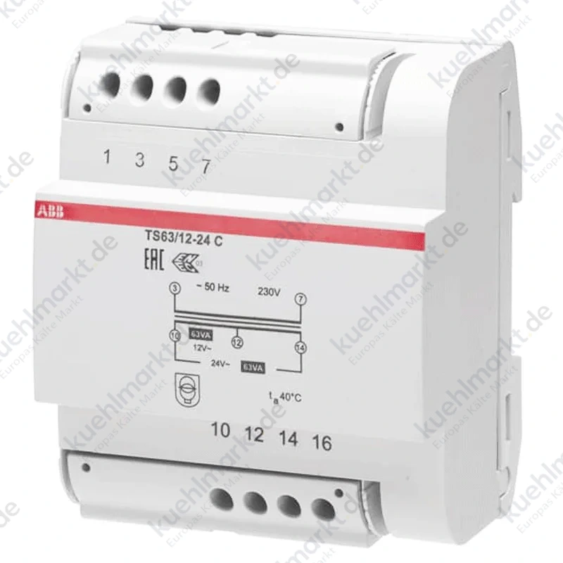 Abb Modultransformator TS63/12-24 63 VA 230V/12-24V SELV 5M M429287