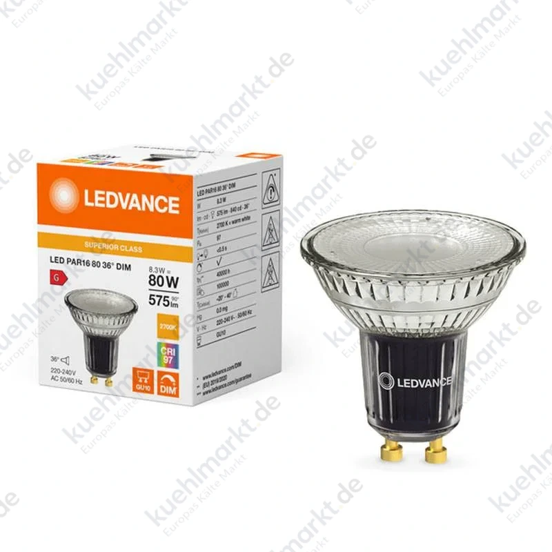 Osram Ledvance Glühbirne PAR16 GU10 8.3W 2700K SP1680D927362
