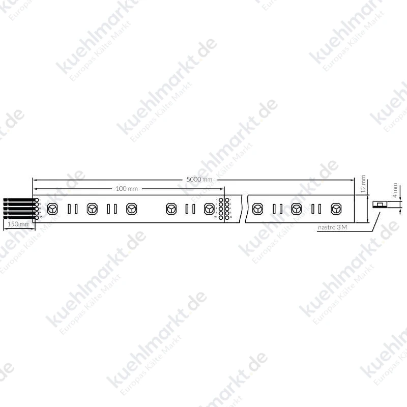 Ledco LED-Streifen 95W 19W/m RGB-W 4000K 24V IP68 SL72RGBW68/LBN