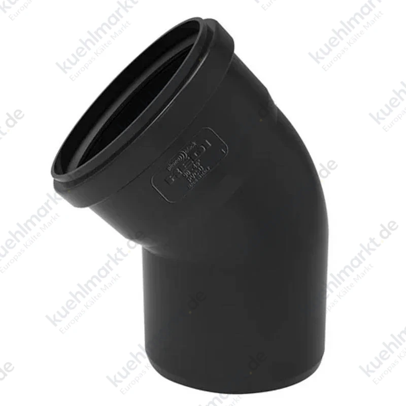 Redi Bogen 45 Grad A/I Durchmesser 100 mm schwarz PVC 07010P8
