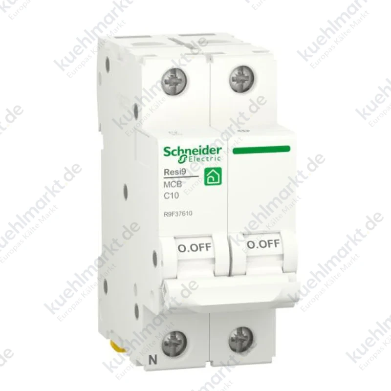 Schneider Leitungsschutzschalter 10A 1P+N 4,5KA C 2 Module R9F37610