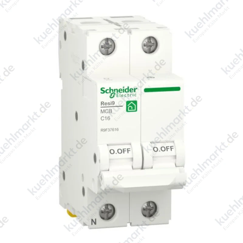 Schneider Leitungsschutzschalter 16A 1P+N 4,5KA C 2 Module R9F37616