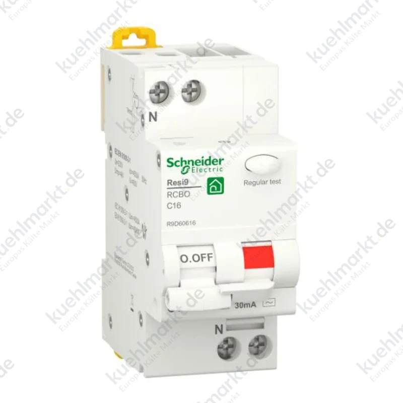 Schneider Fehlerstromschutzschalter 16A 1P+N 4,5kA 30mA AC Kurve C 2M R9D60616