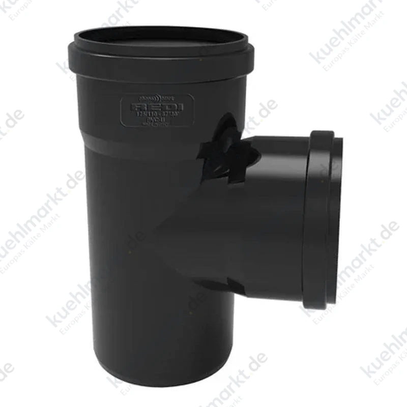 Redi T-Stück Durchmesser 100/100 mm schwarz PVC 08110P8