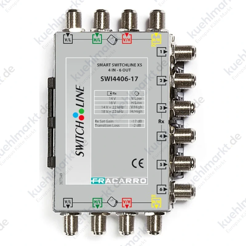 Fracarro SMART SWLINE XS 4 Eingänge und 6 Ausgänge 17dB 271086