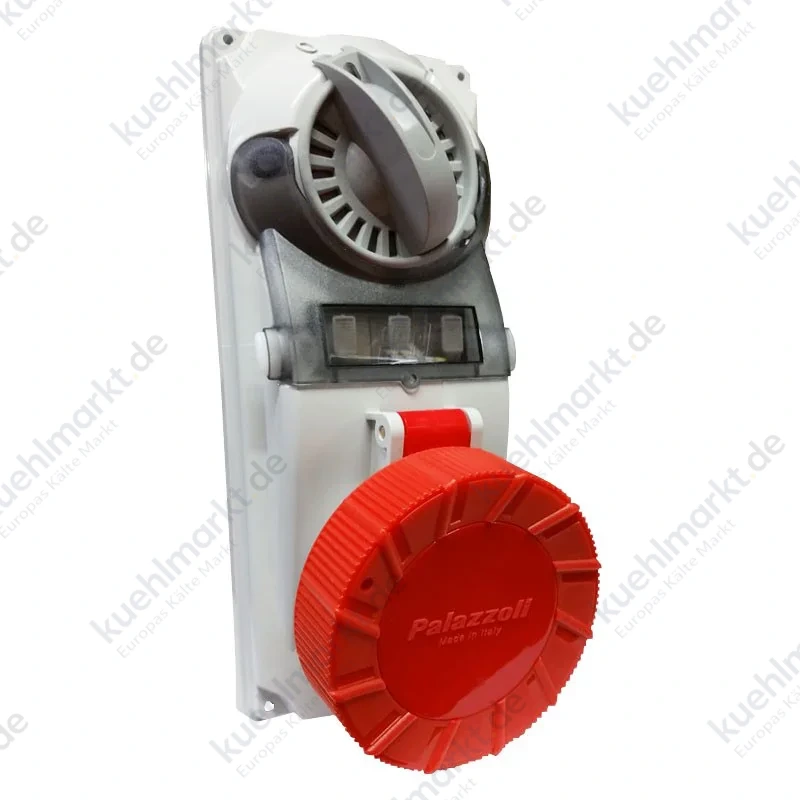 Palazzoli CEE-Industriesteckdose mit Verriegelung 3P+E 32A 400V IP67-Sicherung