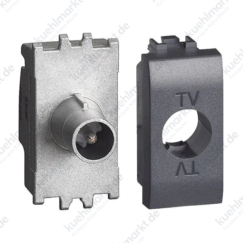 Bticino LivingLight Koaxiale TV-Steckdose 1 Modul Anthrazit L4202DN
