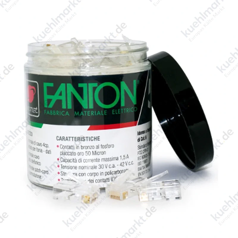 Fanton professionelles Kit mit 50 RJ45 UTP-Stecker und 10 Schutzkappen 23727B