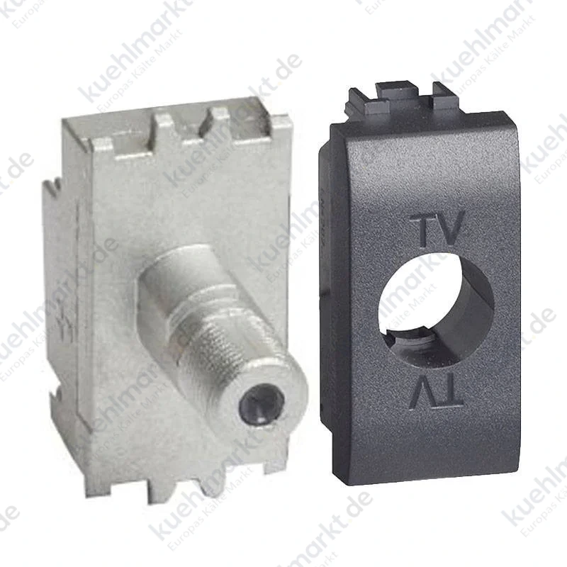 Bticino LivingLight koaxiale SAT TV-Steckdose Typ F 75 ohm Anthrazit L4202FN