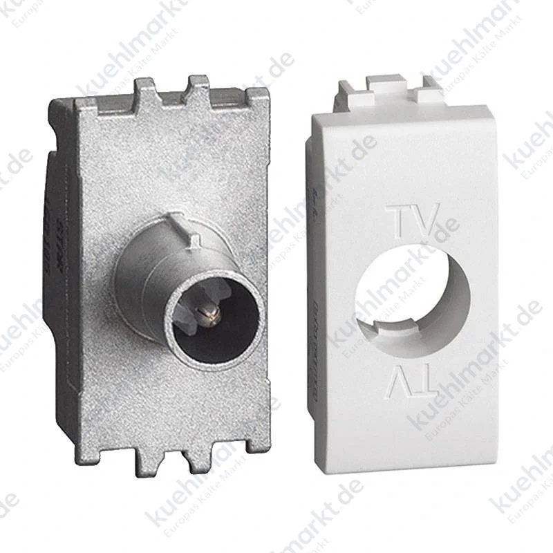 Bticino LivingLight koaxiale TV Steckdose 14dB 1 Modul Weiß N4202P14N