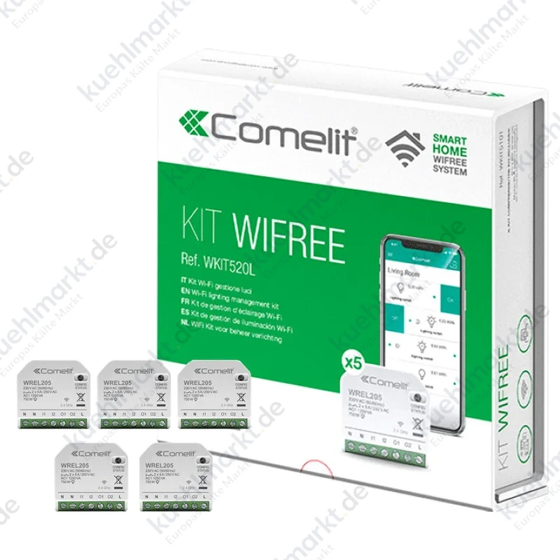 Comelit Wi-Fi Smart Home Kit für Lichtsteuerung 2 Ausgänge 5A 5M WKIT520L