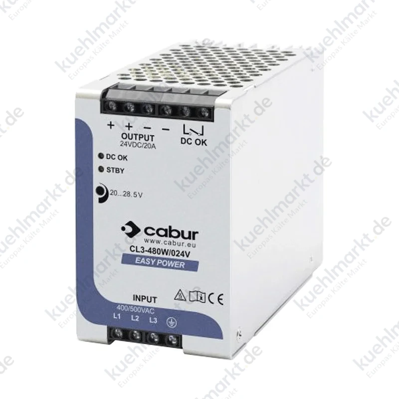 Cabur Easy Power 20A 24VDC 3-Phasen-Stromversorgung 480W XCSL3480W024VAA