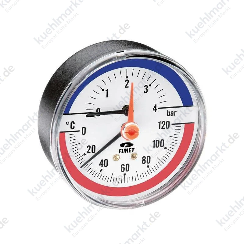 Watts Thermomanometer TIM-ABS 80 0-4/0 bar 0-120 °C hintener Anschluss PN4204BD12