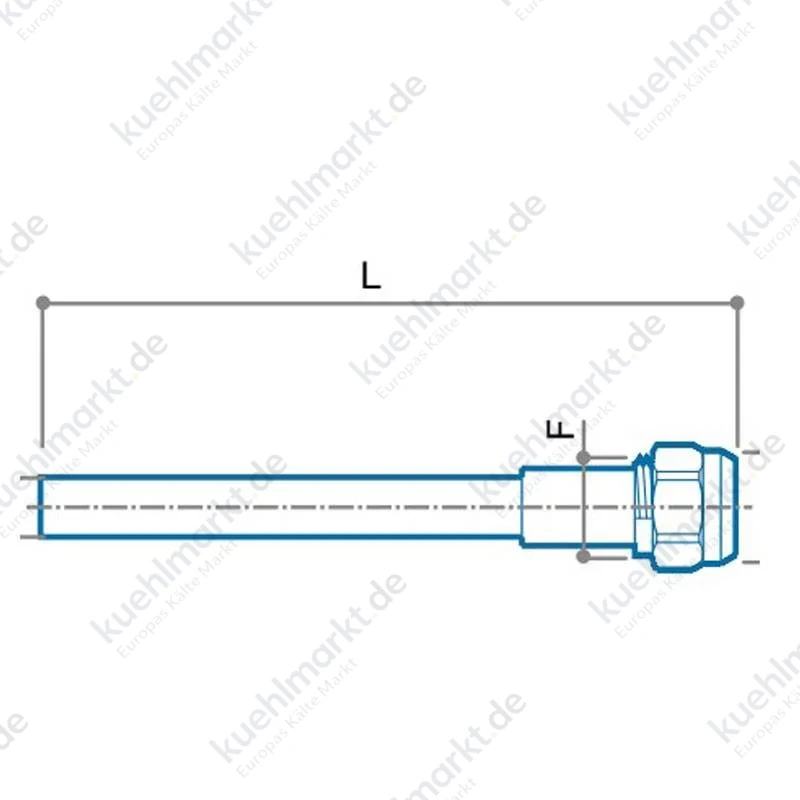 Luxor Starrer Schlauch Unterspül Anschluss 3/8 Durchmesser 10 mm 05100030CC