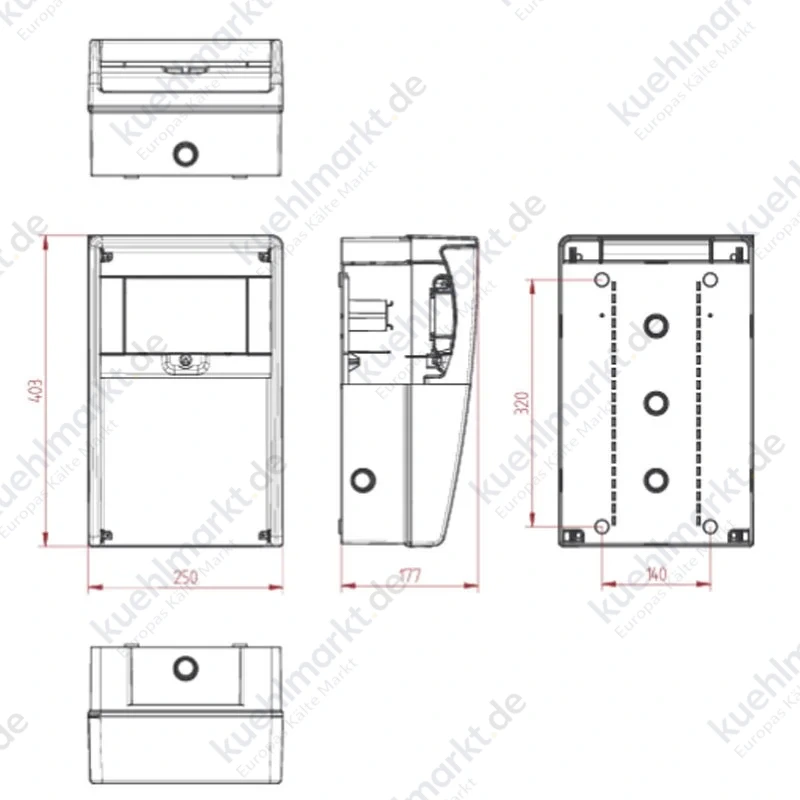 Fanton Ulisse Schaltschrank mit CEE-Steckdosen und Fehlerstromschutzschaltern 74320