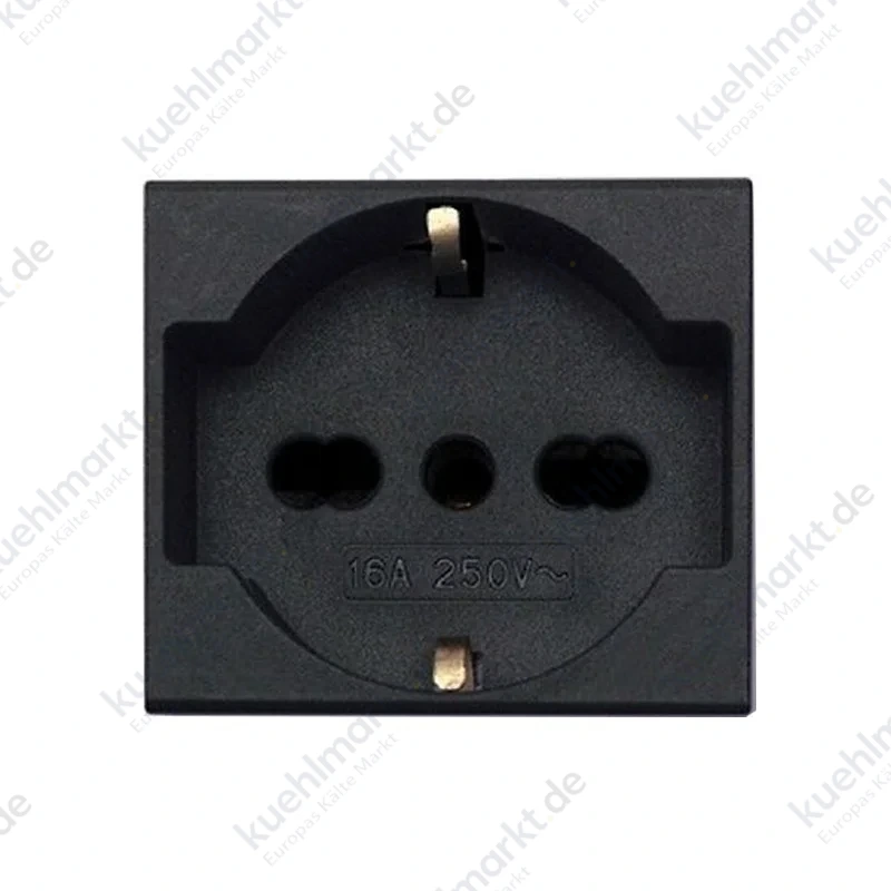 Schuko-Steckdose zweipolig universal 10/16A für Ave Noir Sistema 45 45390/15TS