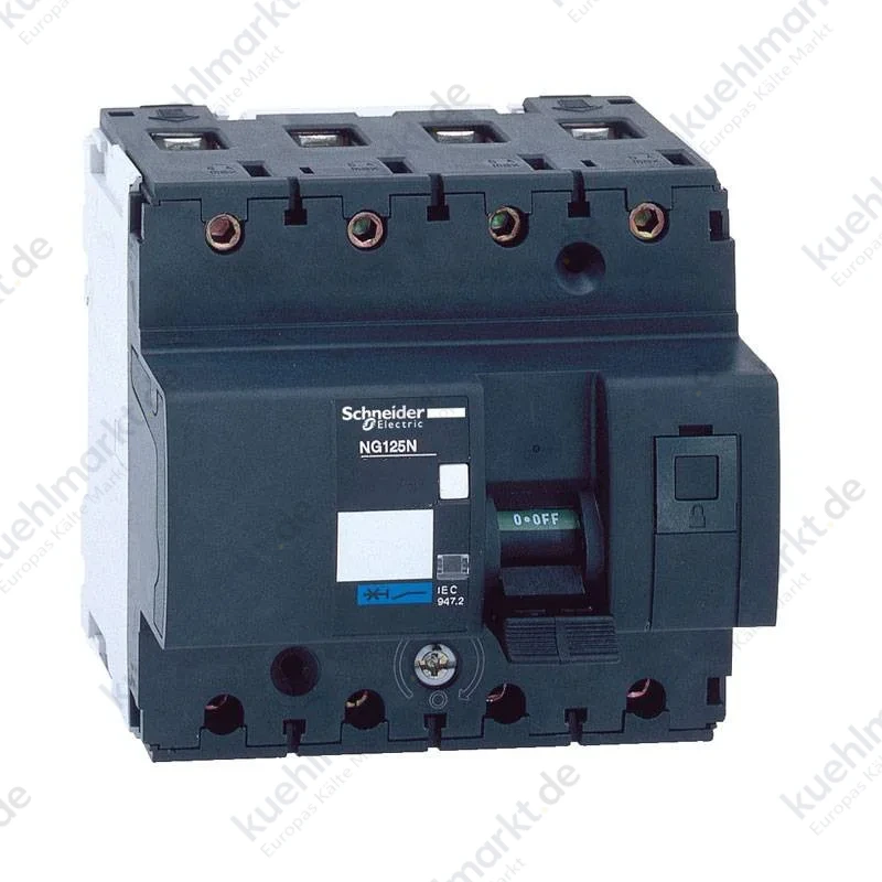 Schneider thermisch-magnetischer Schutzschalter 63A 4P 25kA 6M NG125n 18656