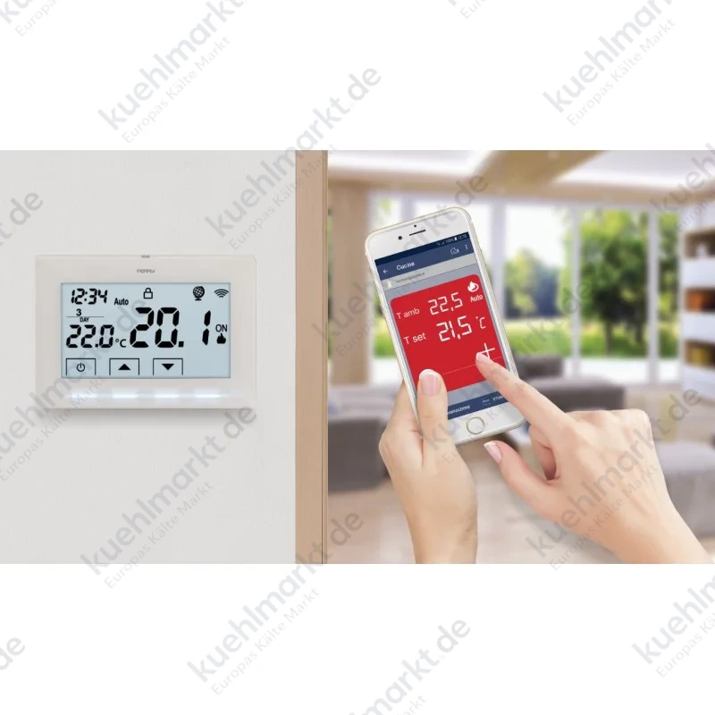 Perry WIFI Uhrenthermostat Farbe: Weiß 1TXCR029WIFI