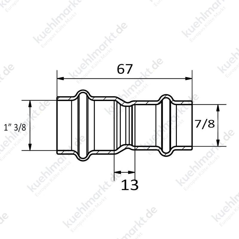IBP Muffe Klimaanlage I/I 1 3/8 x 7/8 Kupfer MPA5240 0110701