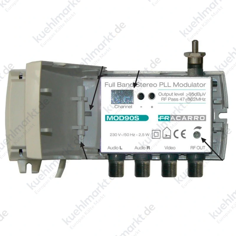 Fracarro Analog A/V Modulator Vollband Stereo Multistandard RCA 287058