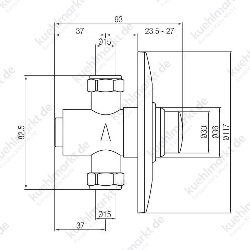 Porta e Bini Automatic Line Unterputz zeitgesteuerte Duscharmatur D 15 mm 00362CR