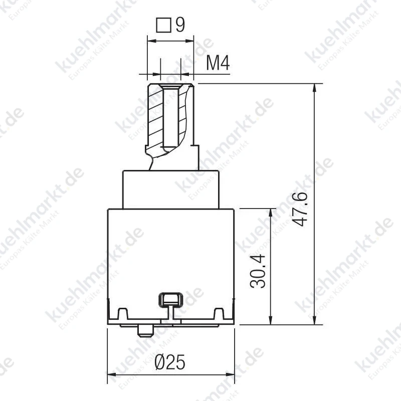 Porta e Bini Plus Line Kartusche für Mischer D 25 mm zwei Stifte 00151NC
